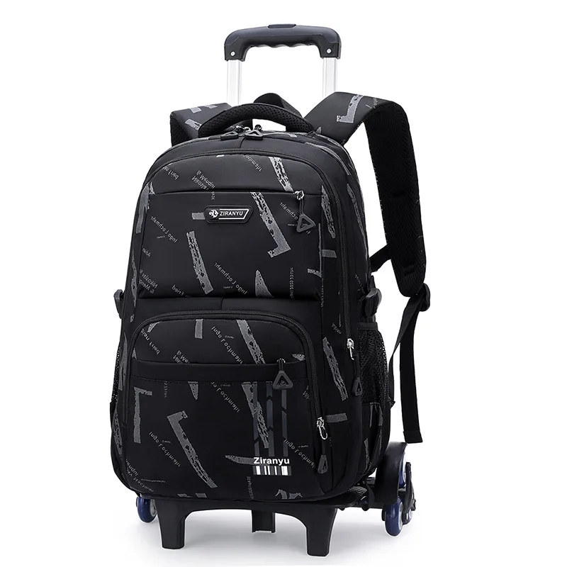 School Bags with Wheels Rolling children Backpack for Boys Trolley Kids Bookbag Wheeled Backpack Carry on Travel Luggage Mochila