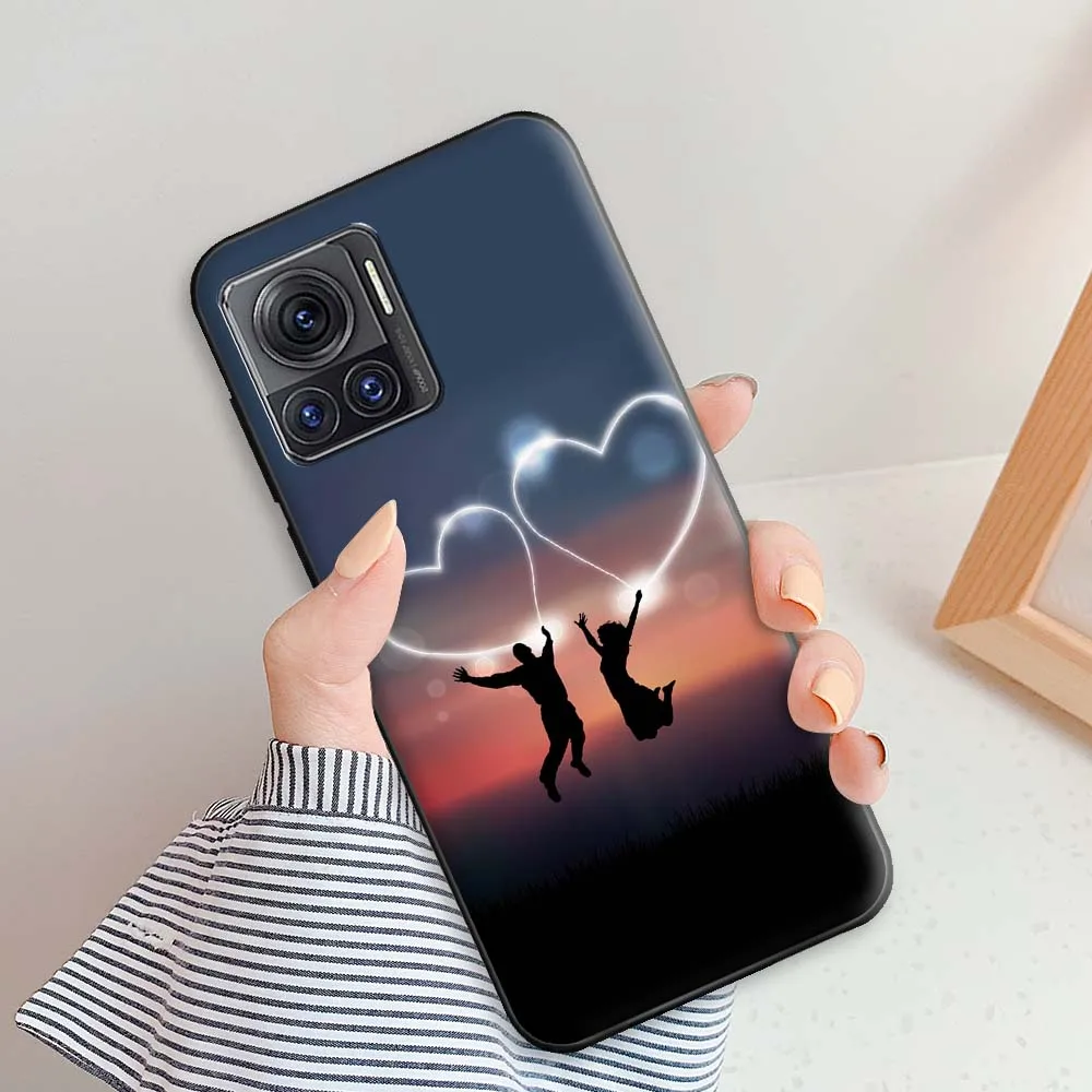 Ультратонкий чехол для Motorola Moto Edge 30 модные черные чехлы телефона 6 7 дюйма