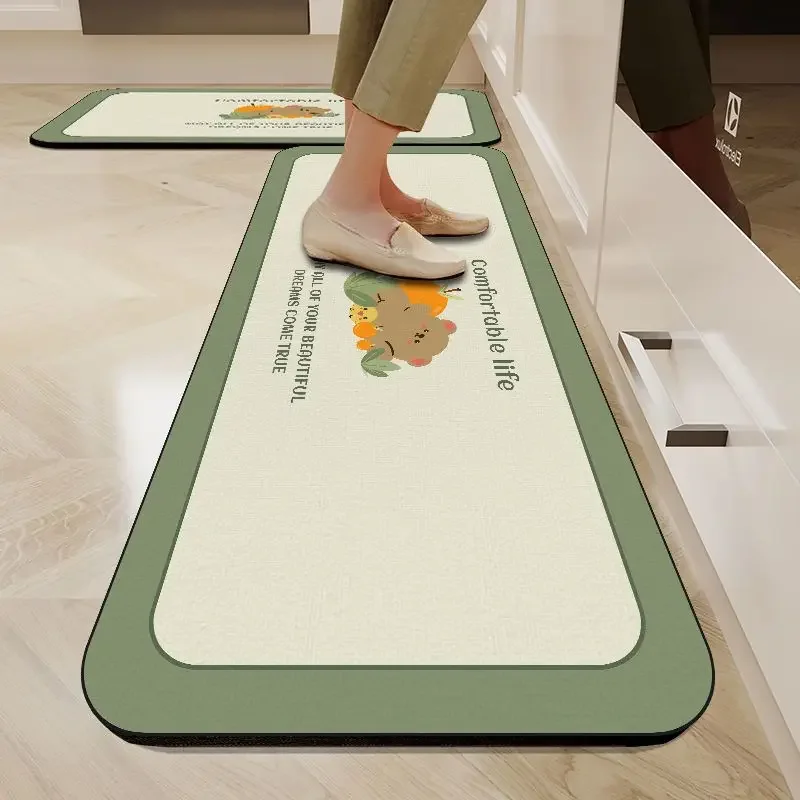 

Напольный коврик для кухни, модный простой впитывающий ковер в скандинавском стиле, длинный дверной коврик, Современный домашний декор, Противоскользящие коврики для входа в ванную комнату