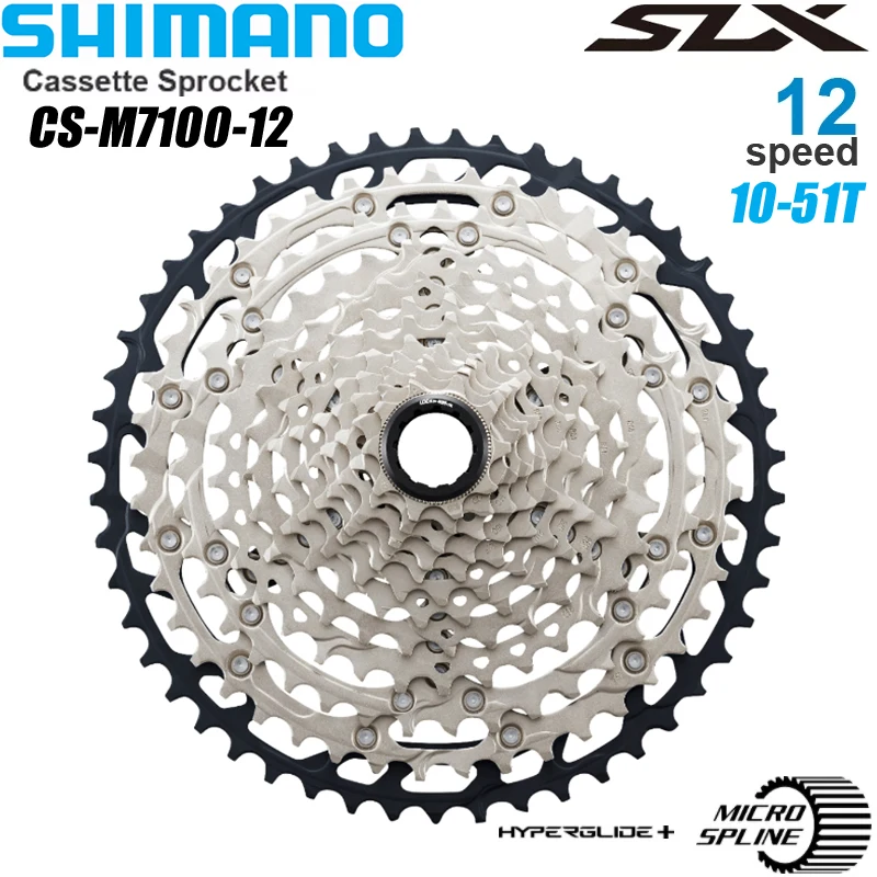 Кассета SHIMANO SLX M7100 для горных велосипедов Задняя звездочка 12 скоростей 10-45T 10-51T