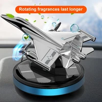 car air freshener natural solar powered long lasting car fragrance diffuser aluminium fighter aeroplane ornament car perfume
