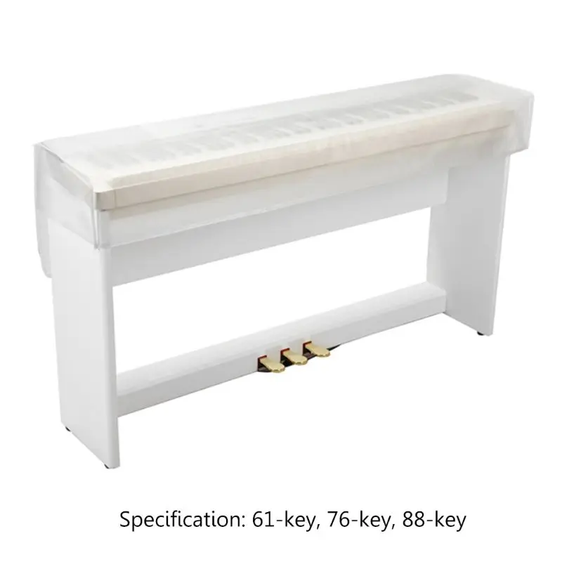 

Digital Piano keyboard Dust Cover Transparent Frosted Piano Cover 61/76/88 Keys