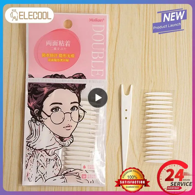 

80Pairs Natural Waterproof Eyelid Paste Self-Adhesive Transparent Eyelid Stickers Invisible Double Eyelid Tape Eye Beauty Makeup