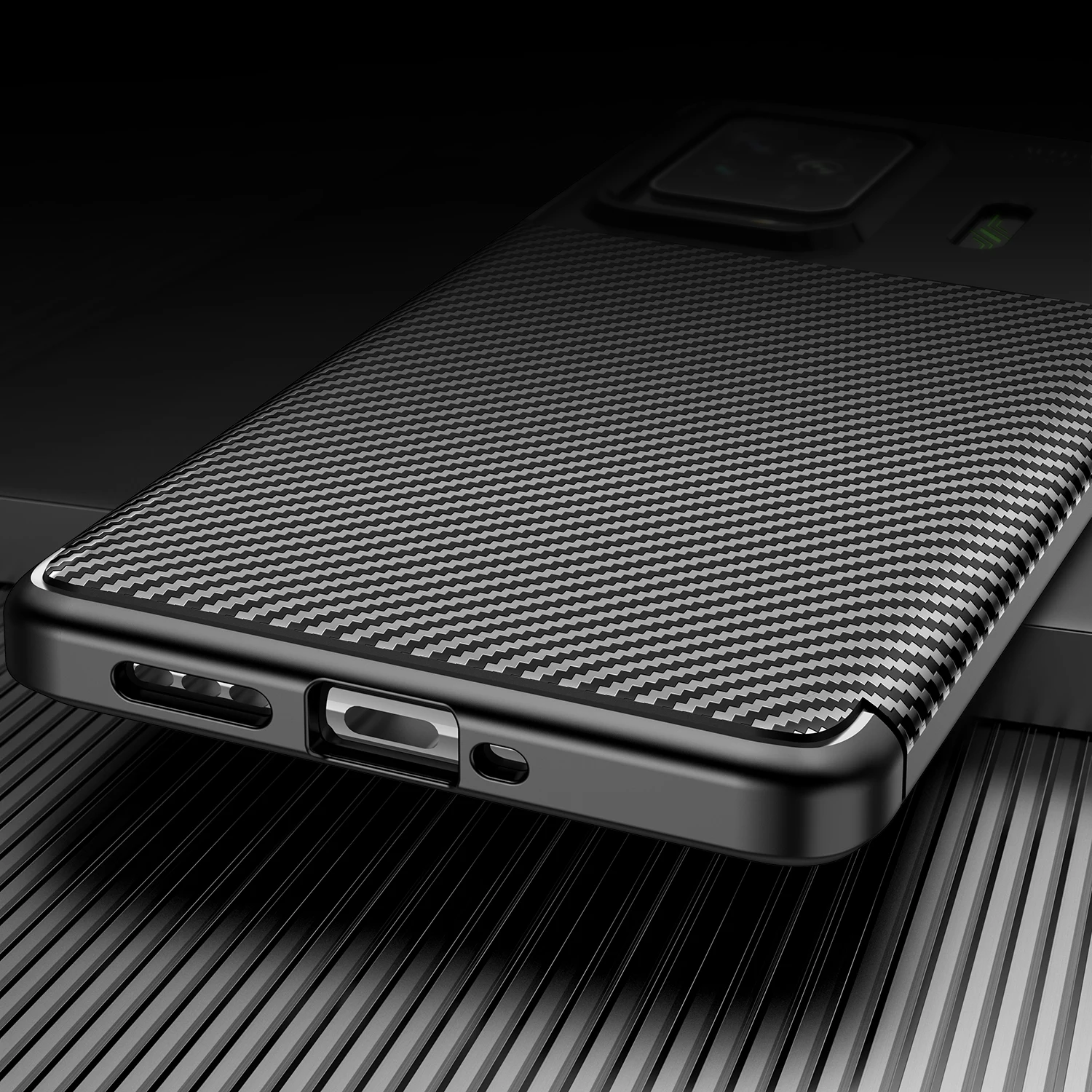 Carbon Fiber Pattern Fundas TPU Bumper Cover For Xiaomi Black Shark 5 BlackShark 5 Pro 6.67 inches Case Shockproof Shell