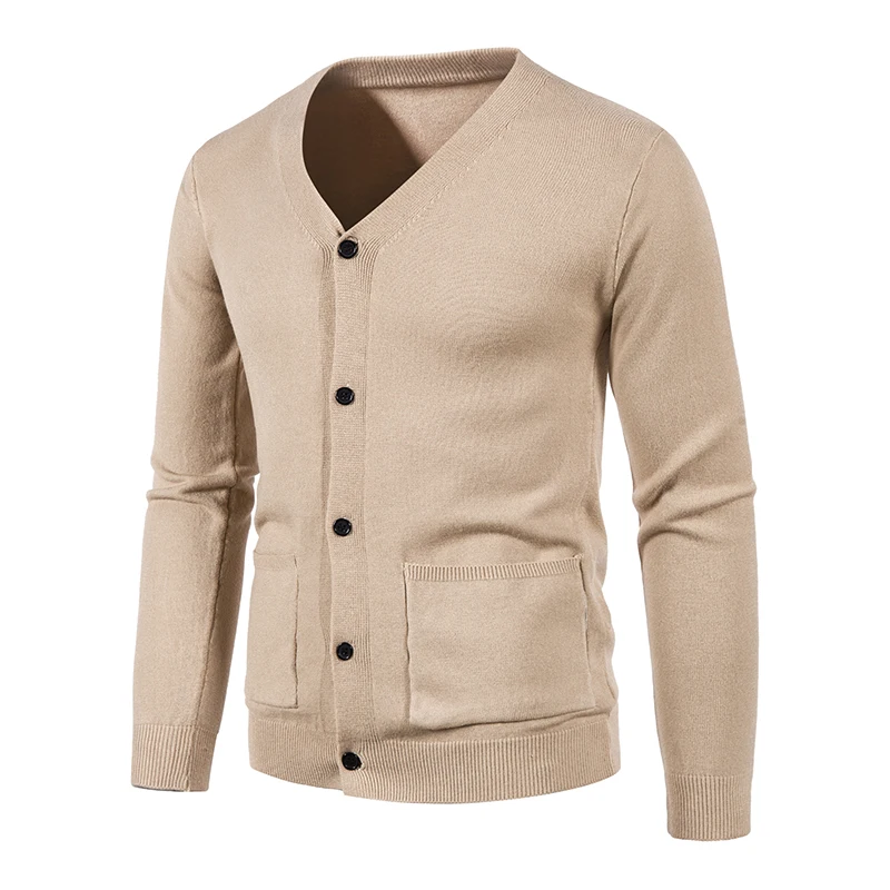 DYB&ZACQ 2023New Autum Winter Brand Fashion Knitted Men Cardigan Sweater Slim Korean Casual Coats Jacket Mens Clothing
