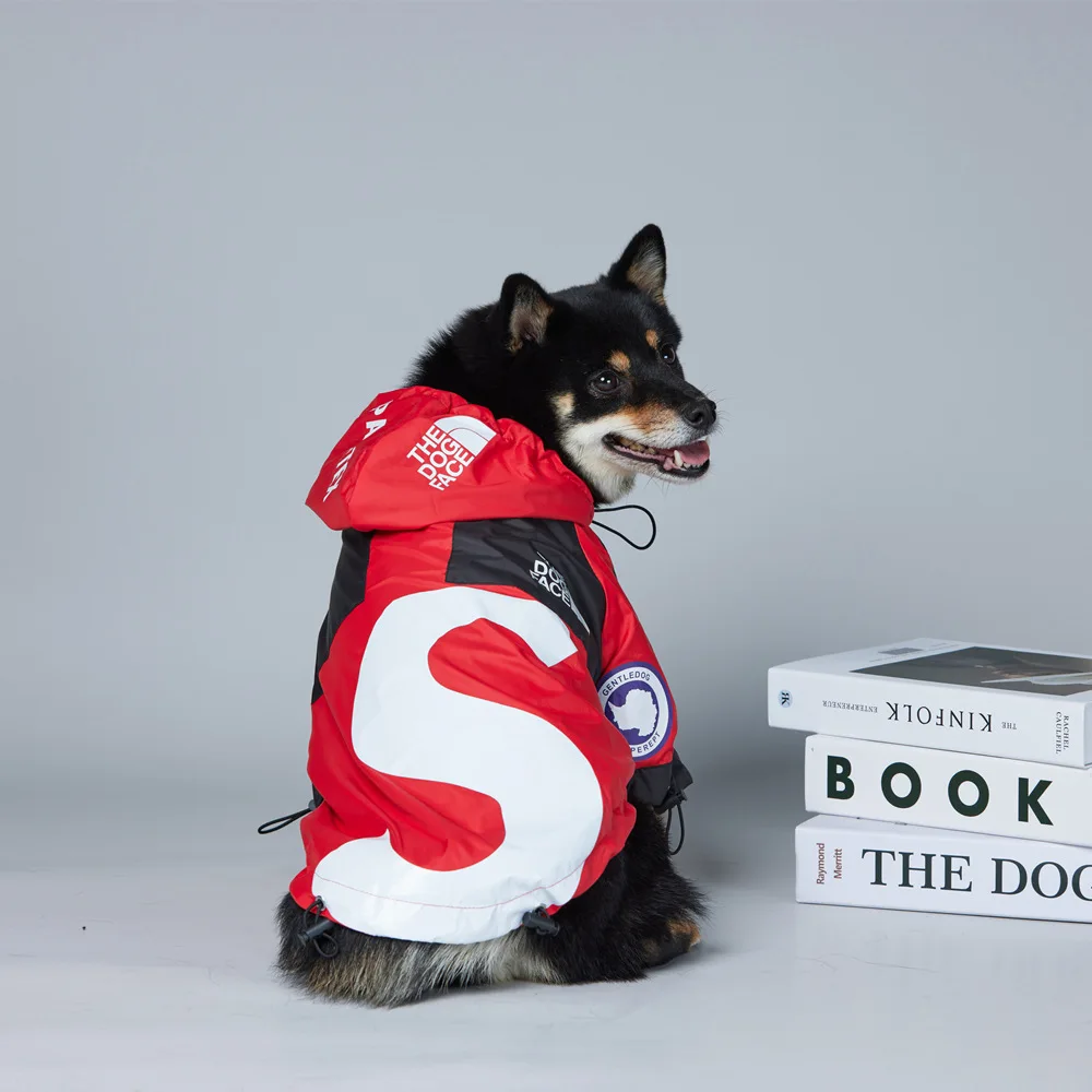 

Red S Storm Jacket Waterproof Windproof Cool Jacket Pet Top Loose
