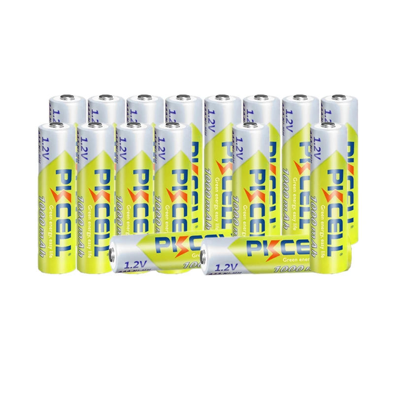 

16pcs/Lot PKCELL AAA 1.2V 1000mAh NiMh AAA Rechargeable Battery Ni-mh 3A Batteries Battria 1000circle times For flashlight toys