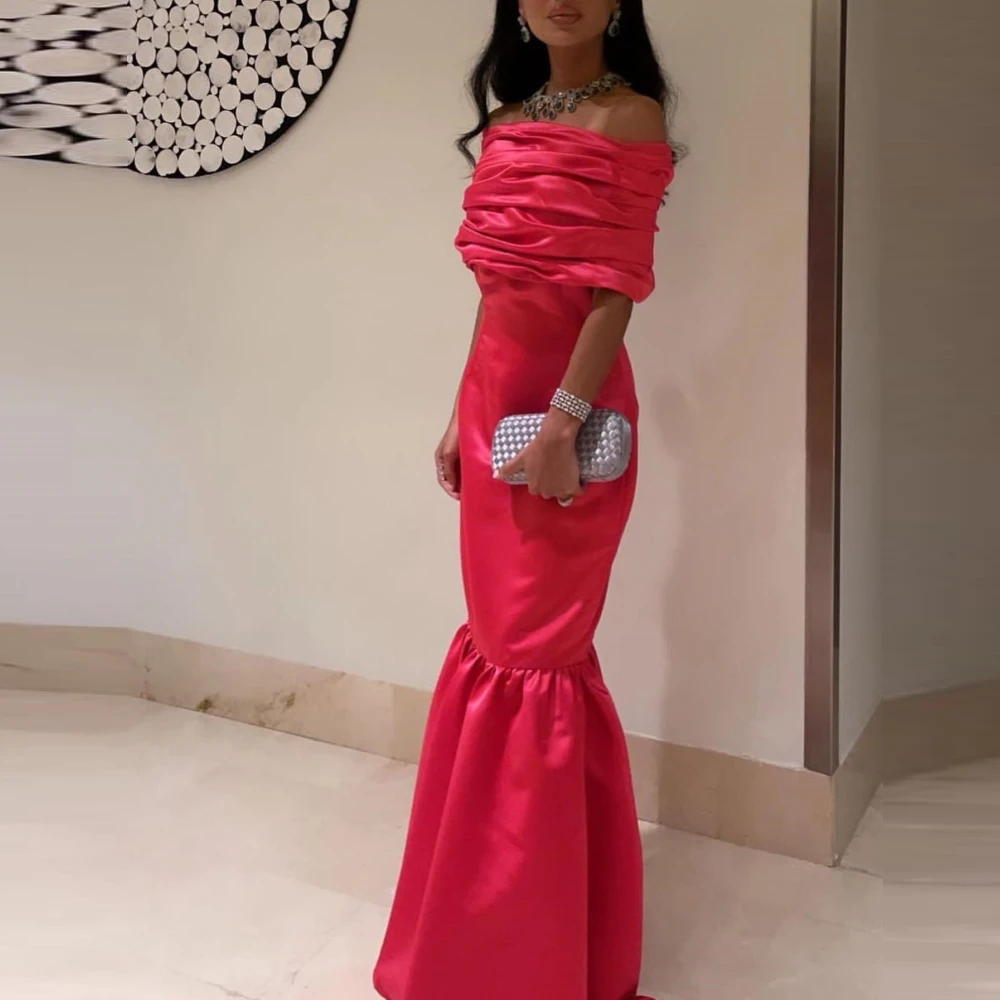 

Женское вечернее платье-Русалка Qcenkern, официальное платье с открытыми плечами, с короткими рукавами, в стиле Дубая, Саудовской Аравии, 2023