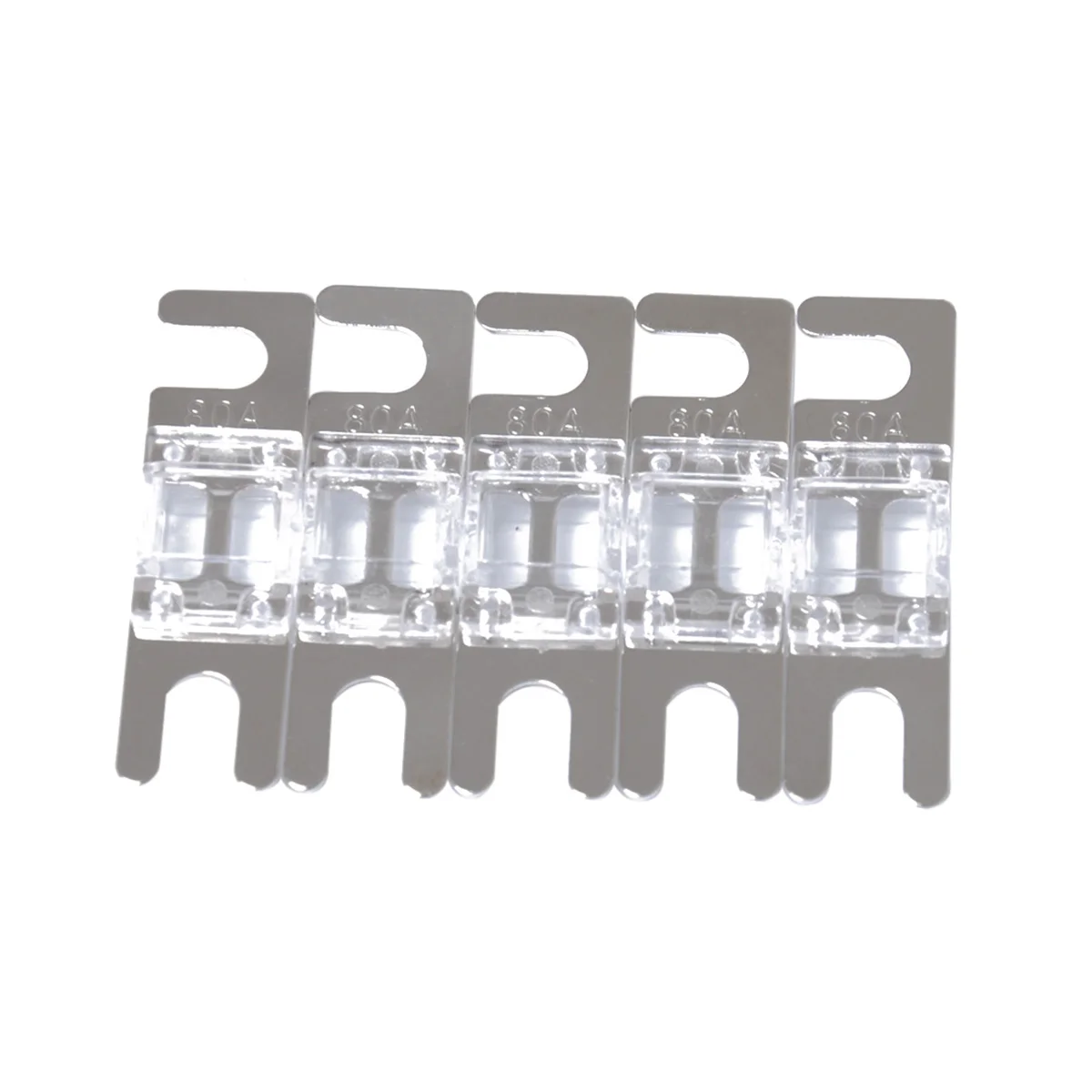 

5Pcs Mini ANL Fuses 80A Car Audio Power Wire Boat Auto Electronics Fuse (Transparent)