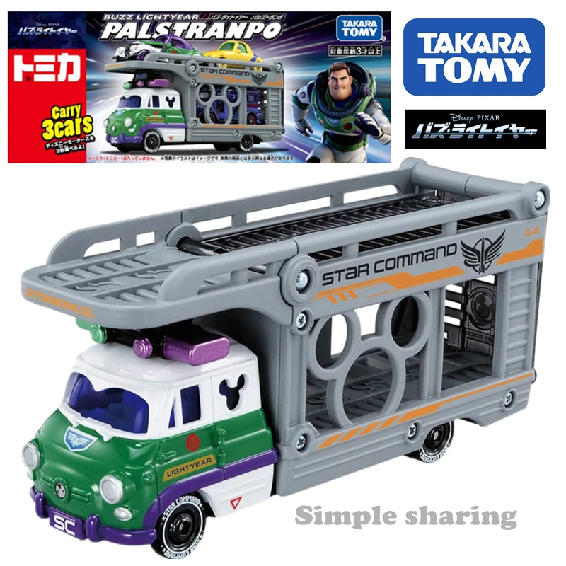 

Takara Tomy Tomica Disney Motors Buzz Lightyear Pals Transporter Car Hot Pop Kids Toys Vehicle Diecast Metal Model New
