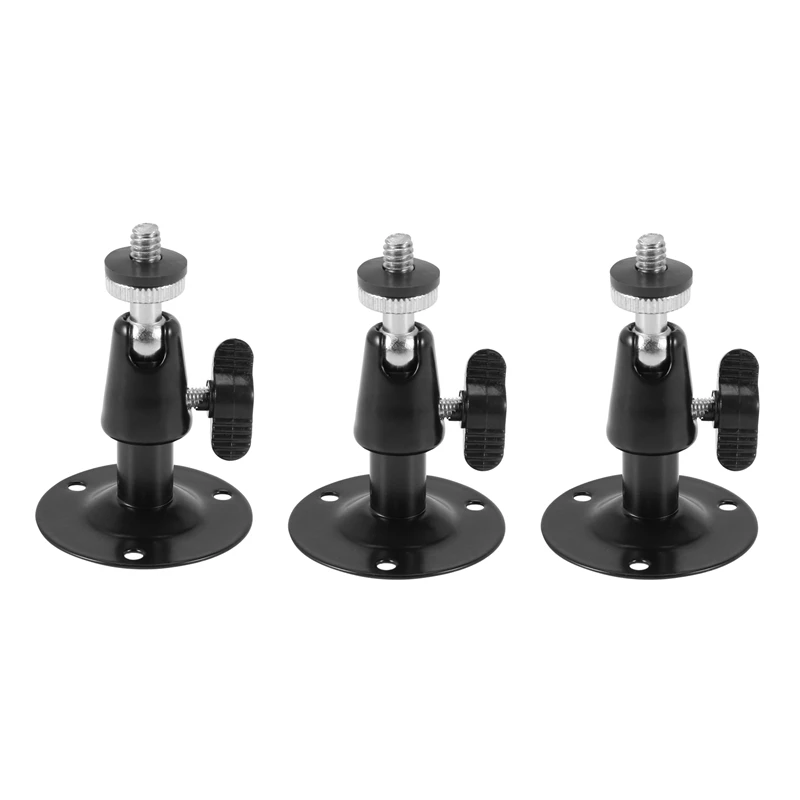 

3X Wall Mount Black Metal Surveillance Camera Wall Mount 7,62 Cm