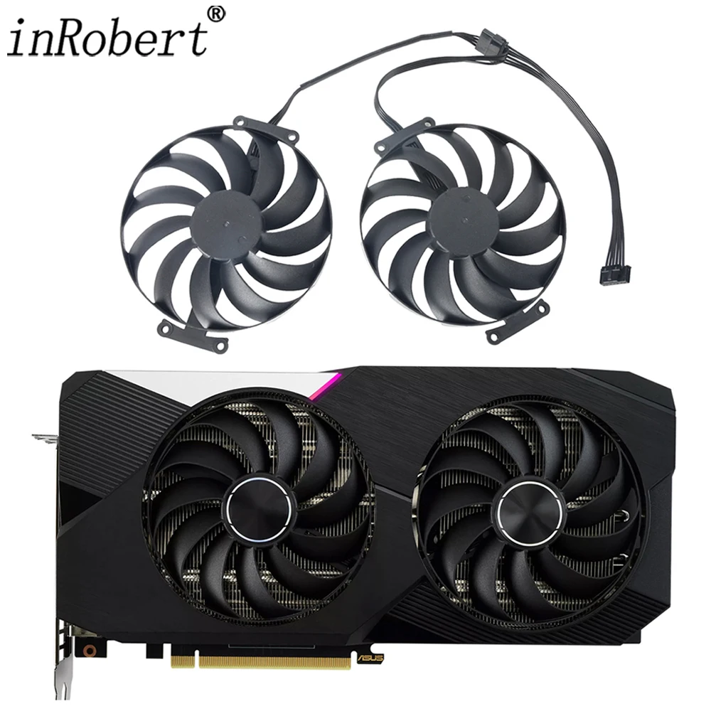 Вентилятор для видеокарты ASUS Dual GeForce RTX 3070 OC Edition 95 мм T129215SU RTX3070, сменный вентилятор для видеокарты