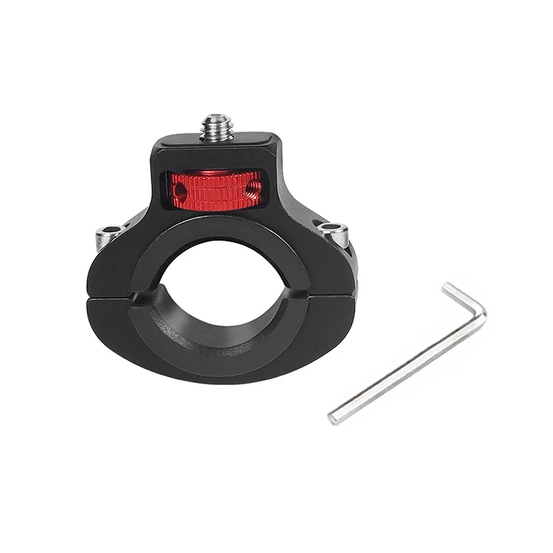 Sports camera pan tilt bicycle clamp bicycle bracket 1/4 screw suitable for DJI GOPRO 22-32mm handlebar pipe diameter enlarge