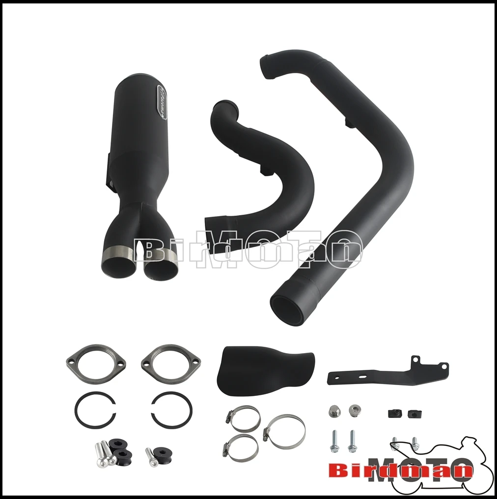 Фото Полноразмерный глушитель с большим отверстием, шаговые от 1 до 3 дюймов, 2 в 1, глушитель для Harley Softail Low Rider Standard Street Fat Bob 2018- №4