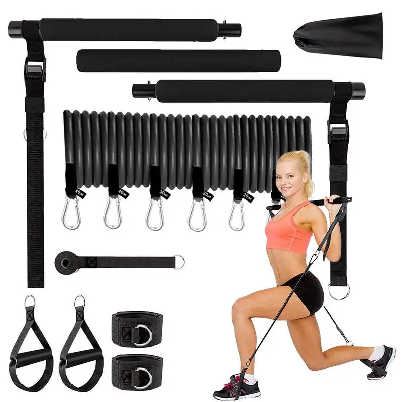 

Pilates Equipment For Home Workouts Multifunctional Pilates Bar Workout Equipment Home Gym With Resistance Bands For Women