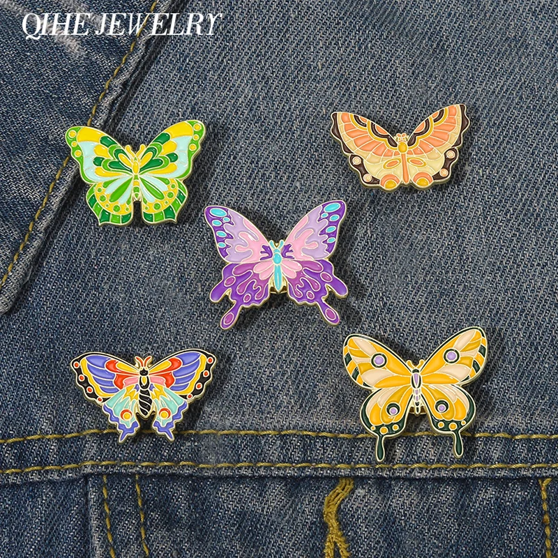 

Butterfly Enamel Pin Hard Moth Lapel Pin Metal Insect Brooch Multicolour Animal Badge Sweater Backpack Accessories Friend Gift
