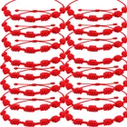 16 шт.компл. браслет ручной работы с 7 узлами и красной нитью для защиты, амулет на удачу и браслет с тесьмой дружбы, оптовая продажа ювелирных изделий