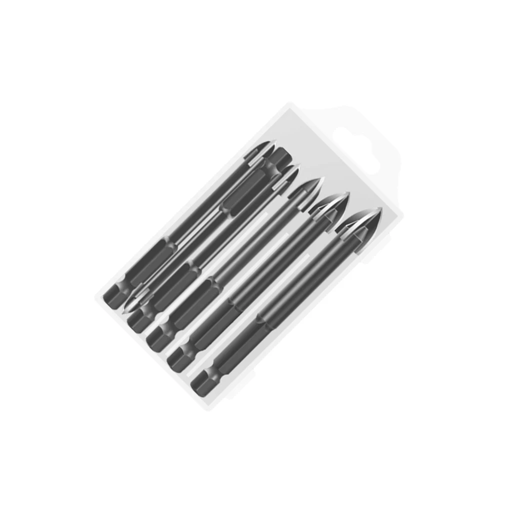 

1/2/3 Drill Bit Kit Carbide Point Spear Head Multipurpose Workmanship Universal Household Accessories 【5+6+6+8+10+12】