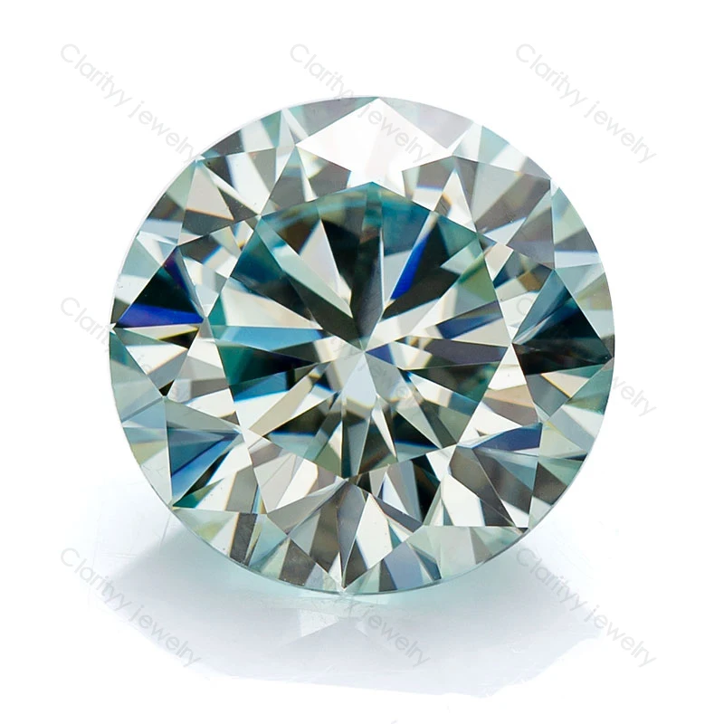 

6.5-9.5mm Round Cut Blue Loose Moissanite Brilliant Gemstone Supplier Factory