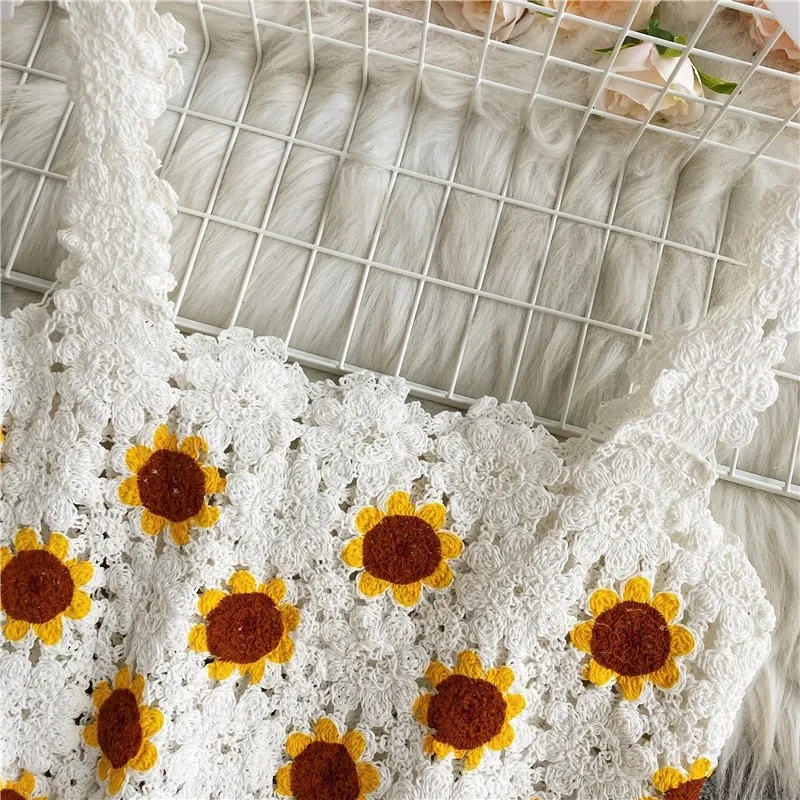 Женская Трикотажная майка с открытыми плечами цветочным принтом - купить по