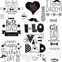 happy fathers day clear stamps for diy scrapbooking card making silicone stamps fun decoration supplies