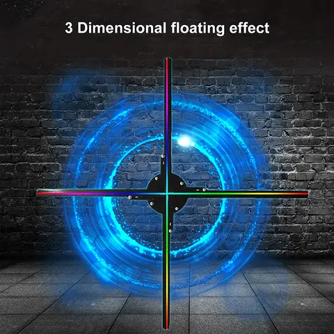 AUSIDA 100 см 3D Голограмма вентилятор для проектора Коммерческая светодиодная реклама голографическая голограма