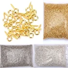 Шпильки мини-винты для изготовления ювелирных изделий, бусины с жемчугом, винтовые резьбовые крюки, застежки-петли, фурнитура для браслетов, серег сделай сам, 300 шт.