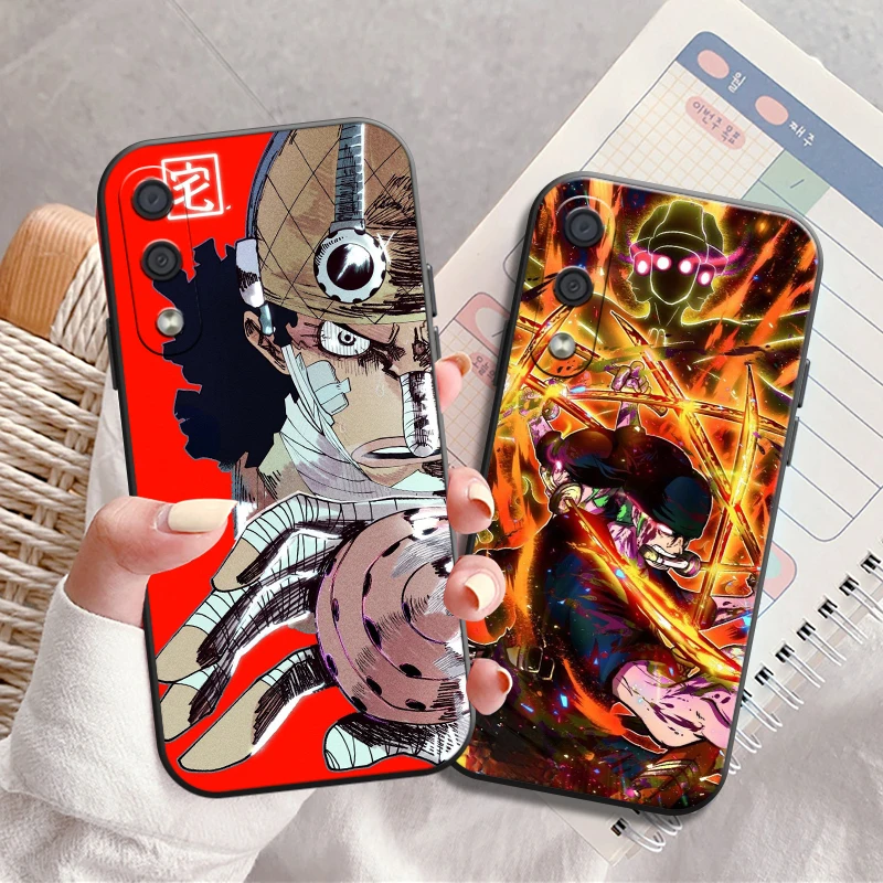 

One Piece Anime Phone Case For Samsung Galaxy S8 S8 PLus S9 S9 Plus S10 S10E S10 Lite 5G Plus Soft Funda Black Silicone Cover