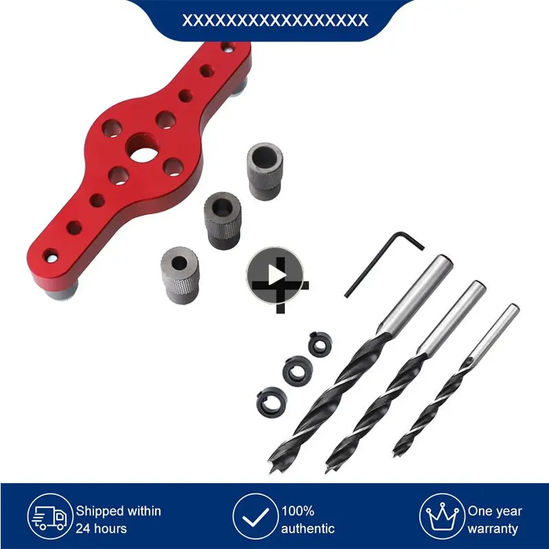 

Cr12 Metal Drill Bits Aluminum Alloy Drill Positioner 6/8/10mm Woodworking Semi-automatic Drilling Positioning Woodworking Tools