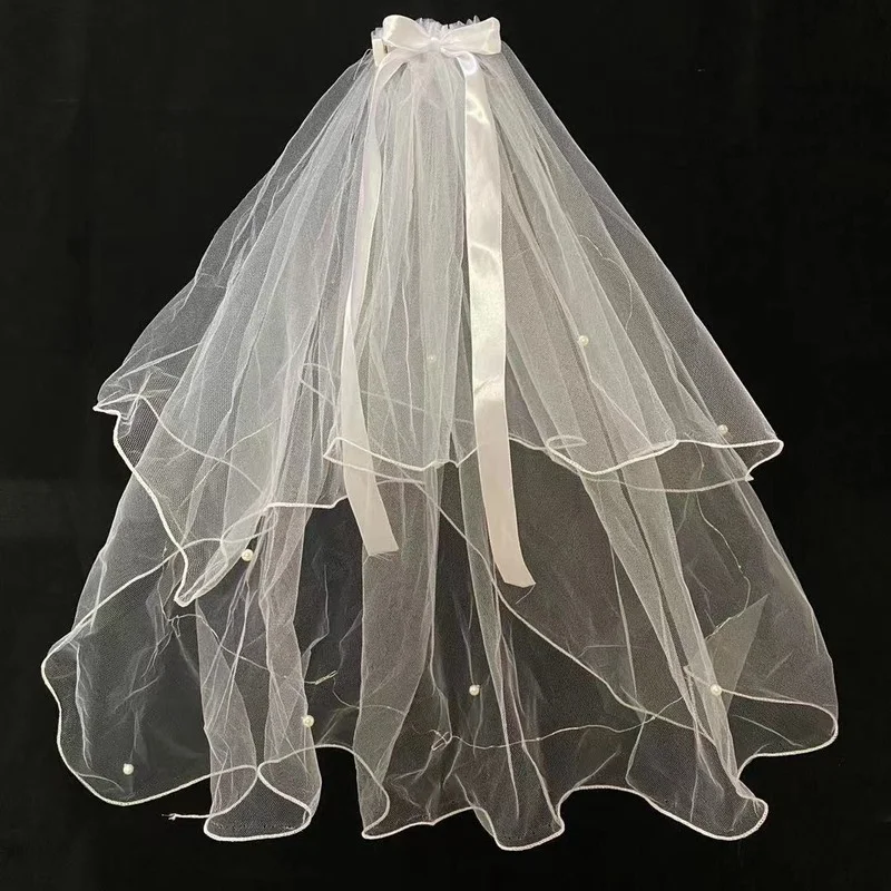 Светящаяся Фата для волос вечеринки 12 шт. Сказочная лента венок с бантом