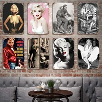 marilyn monroe and james dean poster vintage tin sign metal sign decorative plaque for pub bar man cave club wall decoration