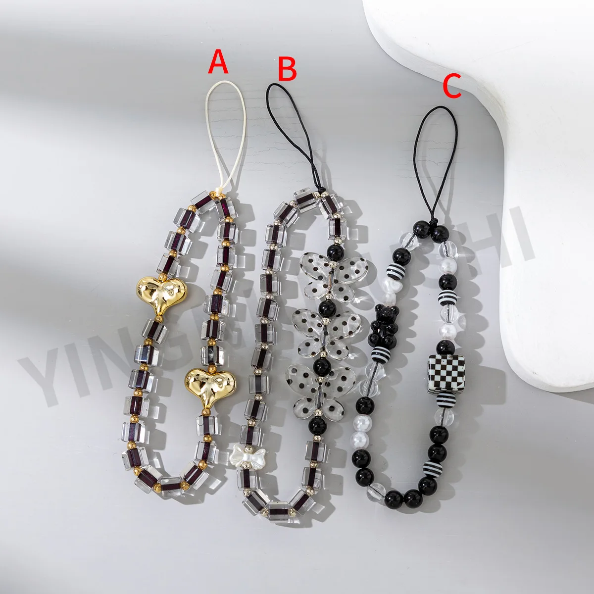 2022 New Style Mobile Phone Chain Fashion Acrylic Strap Ladies Short Mobile Phone Lanyard Wholesale