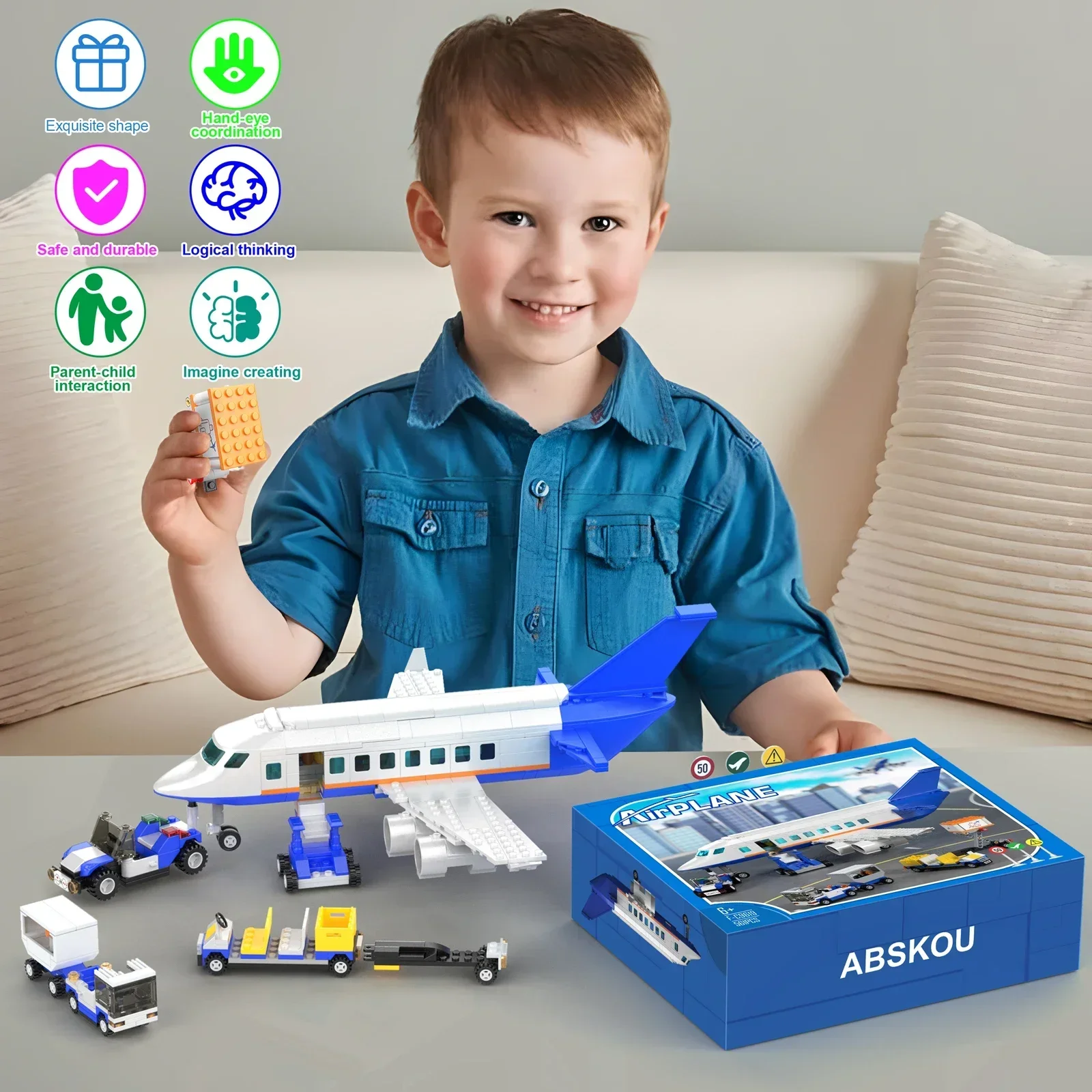 Детский конструктор Самолет и автомобили