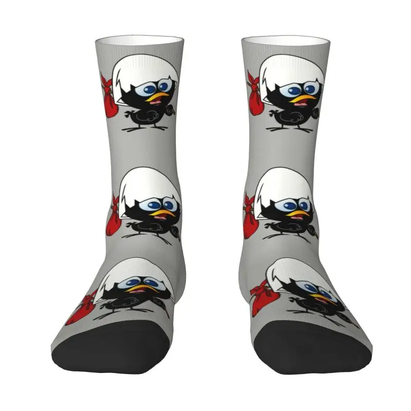 

Kawaii Men's Little Black Chicken Dress Socks Unisex Comfortable Warm 3D Print Calimero Crew Socks