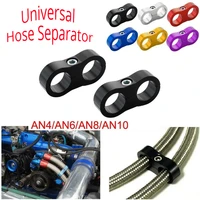 universal an4 an6 an8 an10 fuel oil coolant water hose separator aluminum pipeline clamp with gold silver purple red blue black