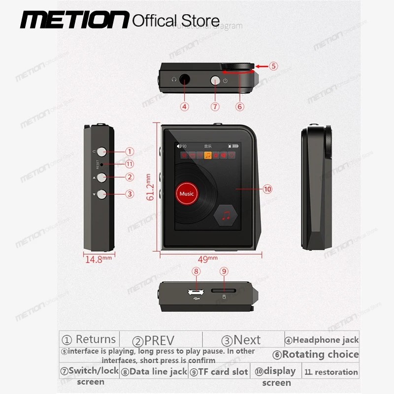 Магнитола Master Tape настоящий Hi-Fi музыкальный плеер портативный спортивный