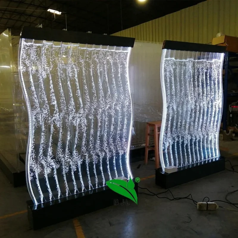 Фото Светодиодная S-образная LED-панель для аквариума, домашний декор, внутренний водопад, пузырьковая стена №5