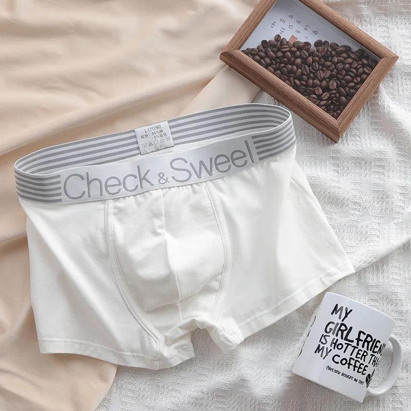 Cuppedia Men's Underwear Loose Comfortable, and Breathable Mid Rise Flat Corner Pants 3 Pack