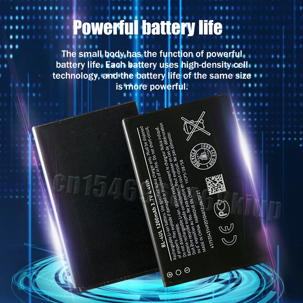 Оригинальная литиевая аккумуляторная батарея для телефона Nokia 3 7 230DS 1200 225 в 330 мАч