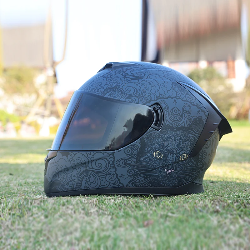 

Мотоциклетный шлем, мотоциклетный полный шлем с двойными линзами, персонализированный гоночный шлем