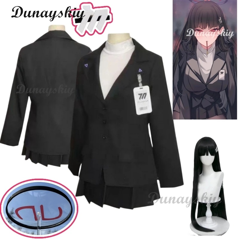 Цукацуки Рио Косплей Игры Синий Архив Костюм Школьный Президент JK Униформа