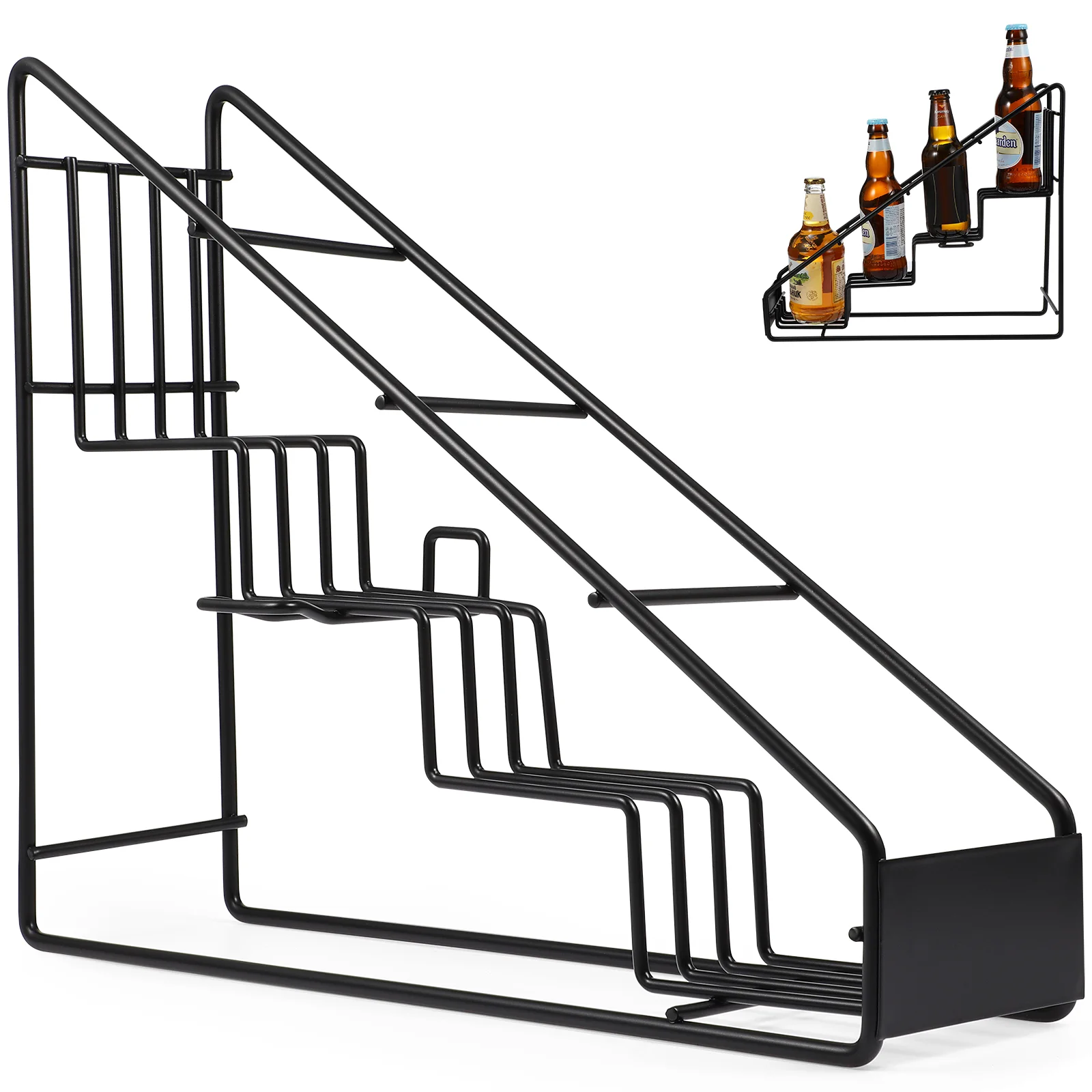 

Stepped Sturdy Desktop Stainless Steel Syrup Rack Syrup Rack Organizer Syrup Storage Rack Syrup Shelf