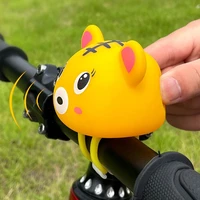 cute rubber cartoon soft bicycle bell rings mtb road bike alarm speaker with light childern scooter cycling air horn accessories