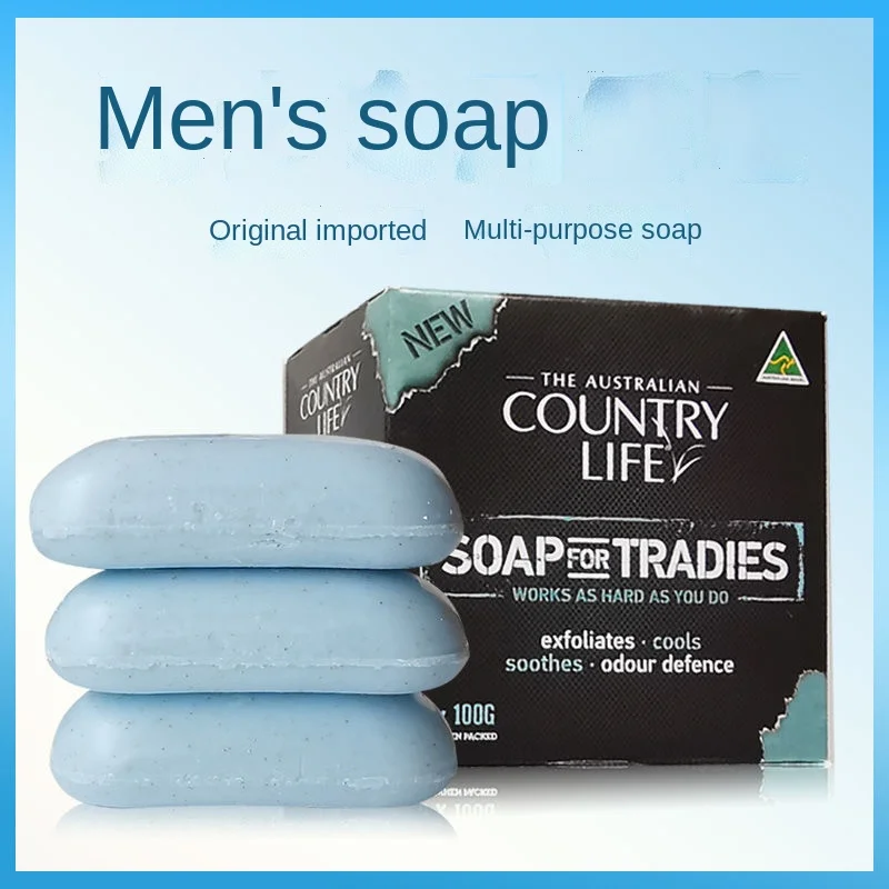New Imported Men's Soap Face Washing Hand Washing Bath Hair Cleanser Bath Soap Oil Control Moisturizing Blackhead Handmade Soap