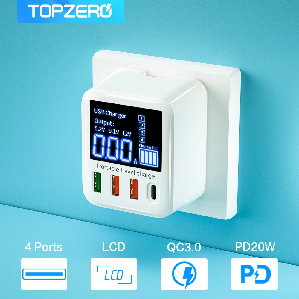 

40W USB Charger QC3.0 PD Fast Charger Adapter Portable Travel Phone Charger Type C USB C Charger For iPhone 12 X Xiaomi Samsung