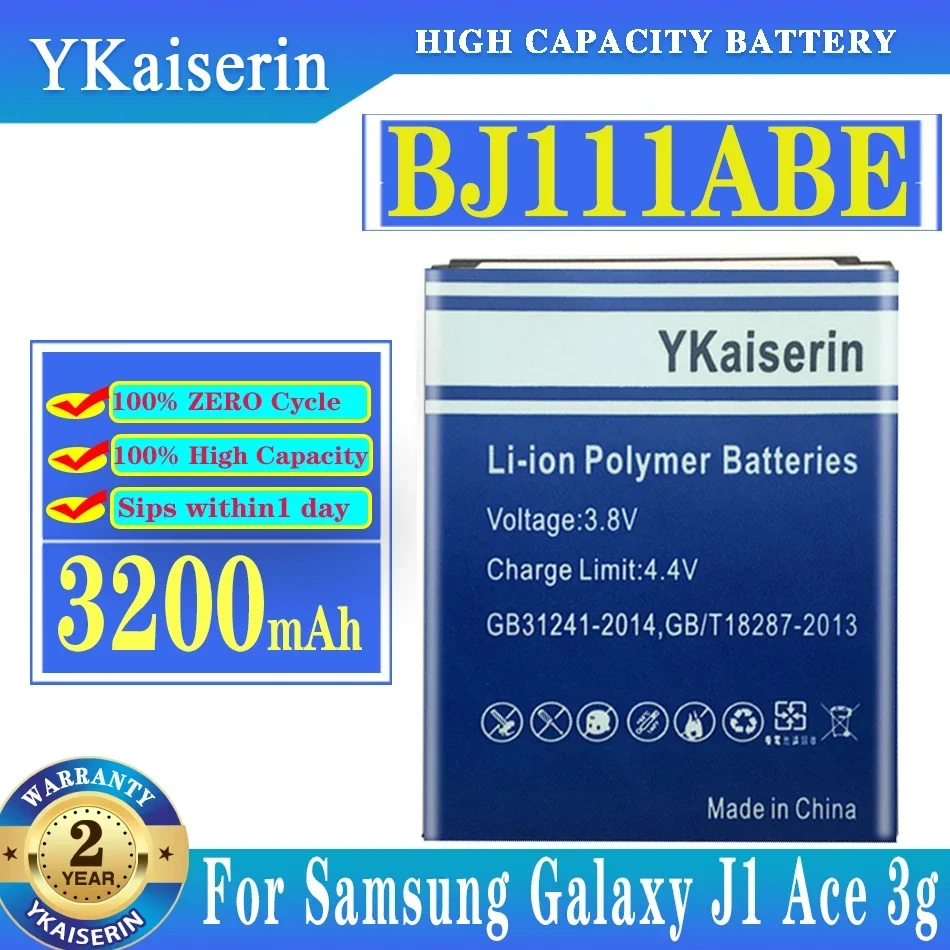 Аккумулятор ykaisсеребрин для Samsung Galaxy J1 J Ace J110 EB-BJ111ABE J110H J110F J110FM 4G