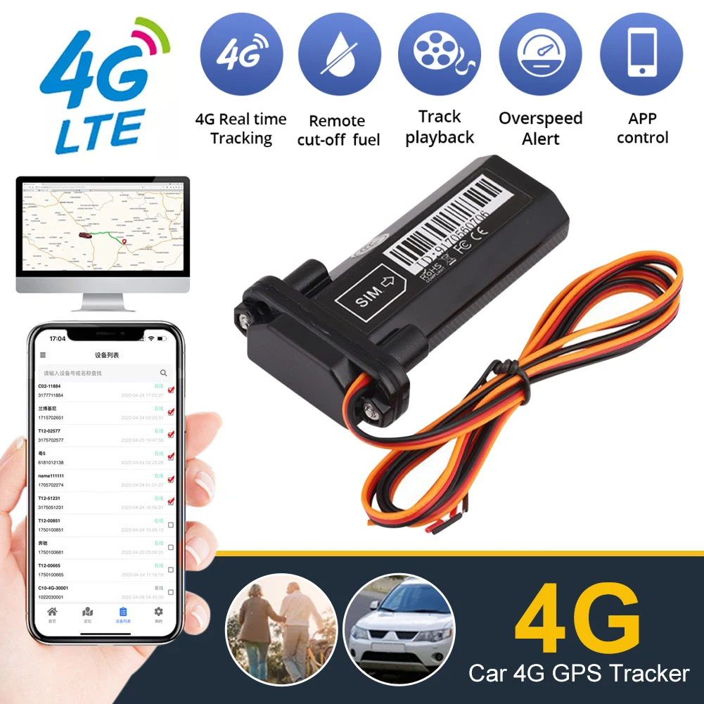 

GPS-трекер Автомобильный водонепроницаемый, 4G, GPS, GSM, SMS