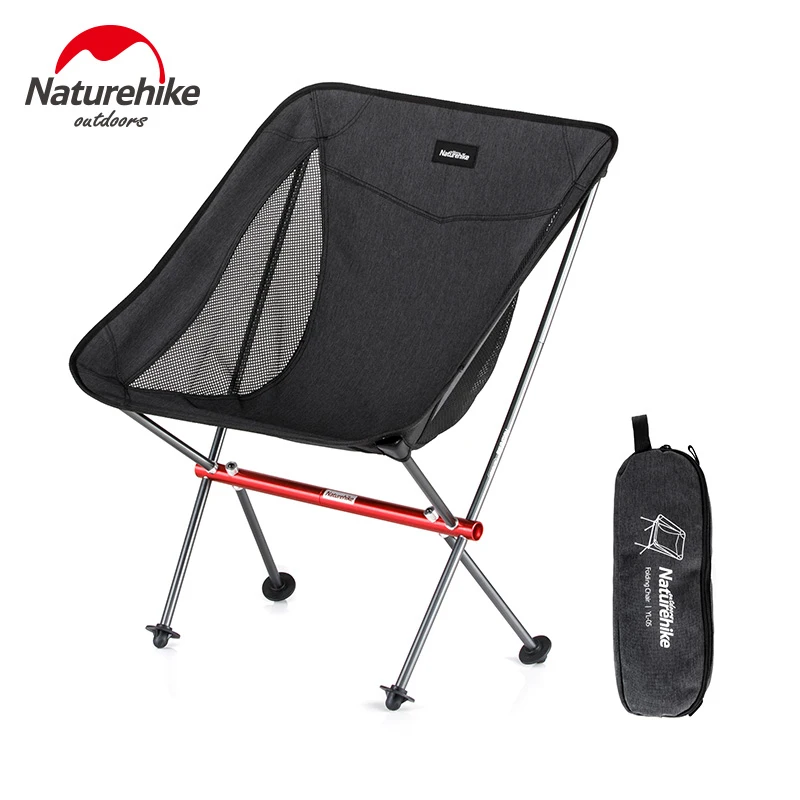 Naturehike Folding Portable Beach Chair Foldable Lighweight Camping Chair Outdoor Backpack Fishing Chair Picnic Chair Seat YL05