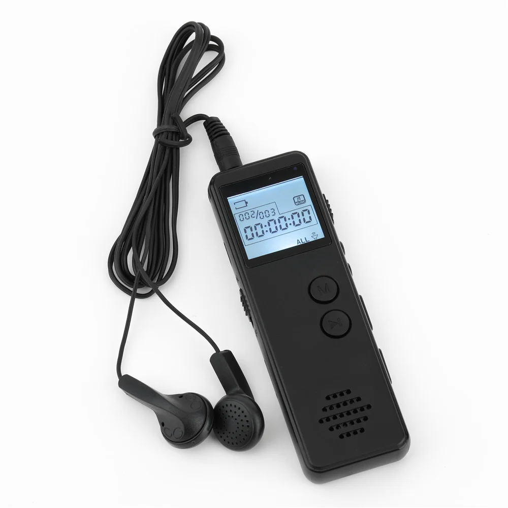 Long Distance Digital Voice Recorder One Key Recording Audio MP3 Dictaphone Noise Reduction Voice MP3 WAV Record Player 128Kbps enlarge