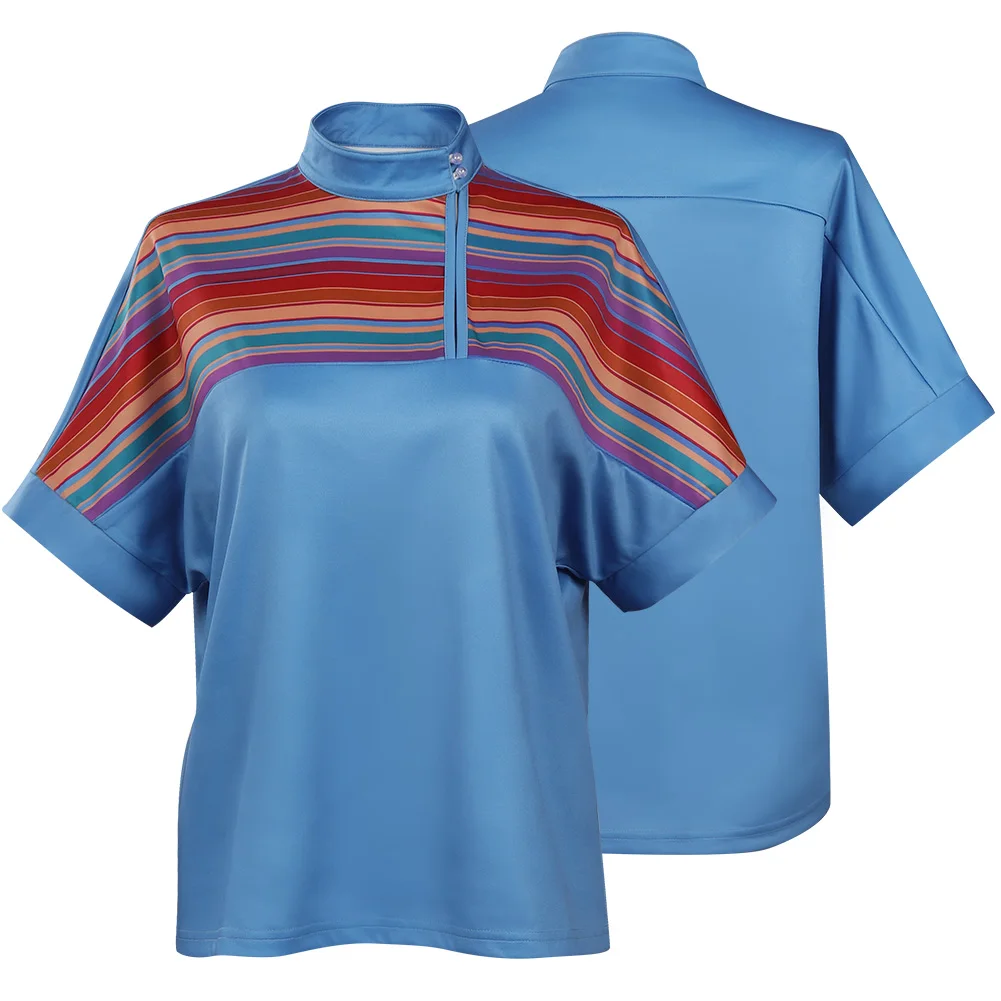 

Stranger Cos Things Season 4 Nancy Wheeler Cosplay T-shirt Short Sleeve Shirt Halloween Carnival Suit